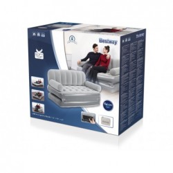 Divano letto gonfiabile con gonfiatore elettrico incorporato di 188x152x64 cm. Couch Bestway 75079 | Piscinefuoriterraweb