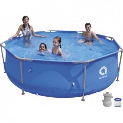 Piscina Smontabile con Filtro 1136 L. 17798EU Super Round Pool Set 300x76 cm.