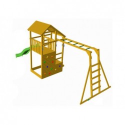 Parco Giochi Teide con Ponte e Scivolo Individuale di Masgames MA700105