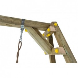 Altalena singola in legno quadrata Xylo più sedile Bebè Masgames MA700039 | PiscineFuoriterraWeb
