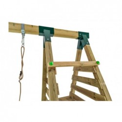 Parco giochi in legno Mauna Loa più seggiolino per bebè Masgames MA700081 | PiscineFuoriterraWeb