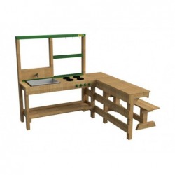 Cucina di legno Spicy Delicious per esterni di Masgames MA600575