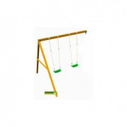 Parco Giochi in Legno Lollipop XL con doppia altalena Masgames MA700430 | PiscineFuoriterraWeb