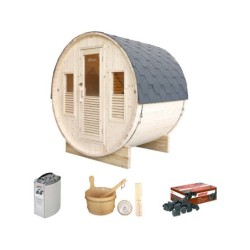 Sauna da esterno Gaïa Bella da 220x205x160cm | PiscineFuoriterraWeb
