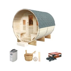 Sauna da esterno Gaïa Luna da 220x205x250cm | PiscineFuoriterraWeb