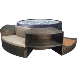 Spa semirigida Vita di NetSpa 73x193 cm con mobili