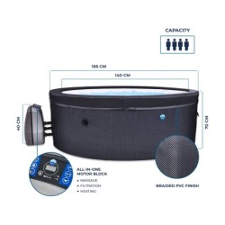 Spa semirigida Vita di NetSpa 73x193 cm con mobili | PiscineFuoriterraWeb