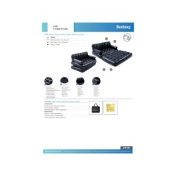 Divano Multi-Max 5in1 gonfiabile 64x152x188 cm Bestway 75054 | PiscineFuoriterraWeb