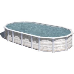 Piscina di 610x375x132 cm. d’Acciaio Islandia Gre KITPROV6188N