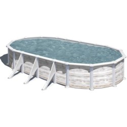 Piscina di 730x375x132 cm. d’Acciaio Groenlandia Gre KITPROV738N
