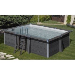 Piscina in Legno Composito Rettangolare da 466x326x124 cm di Gre KPCOR46N