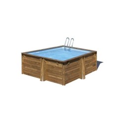 Piscina in legno Carra 3 Quadrata da 305x305x119 cm di Gre WPCARR3