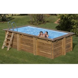 Piscina in legno Marbella 2 Rettangolare da 420x270x117 cm di Gre 7900962