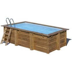 Piscina in legno Marbella 2 Rettangolare da 420x270x117 cm di Gre 7900962 | PiscineFuoriterraWeb