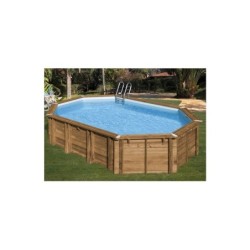Piscina in legno Safran 2 Ovale da 620x395x136 cm di Gre 7900892