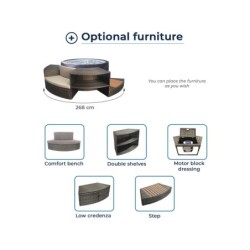 Set di 5 mobili per spa NetSpa Vita 140 | PiscineFuoriterraWeb