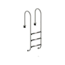 Scala in acciaio a muro con 3 gradini per piscina interrata Gre 4027316