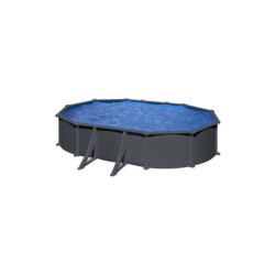 Piscina ovale aspetto antracite Dream Pool Serie Anthracite da 610x375x132 cm Gre KITPROV618GY