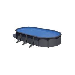 Piscina ovale aspetto antracite Dream Pool Serie Anthracite 730x375x120 cm Gre KIT730GY