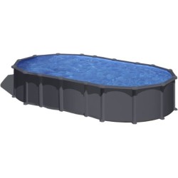 Piscina ovale aspetto antracite Dream Pool Serie Anthracite 730x375x132 cm Gre KITPROV7388GY