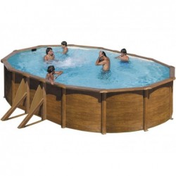 Piscina Ovale Design Legno Pacific 500x300x120 Cm