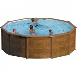 Piscina Ovale Gre Design Legno Sicilia 350x120 Cm